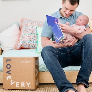 father-child bonding time with just-shipped Looker Play Kit toys