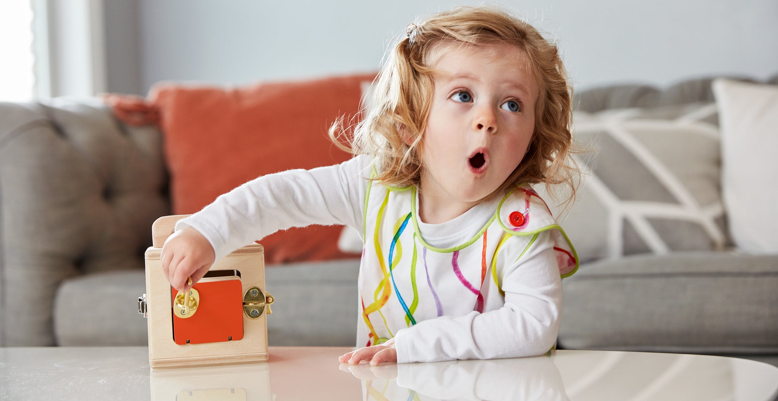 girl playing with toy